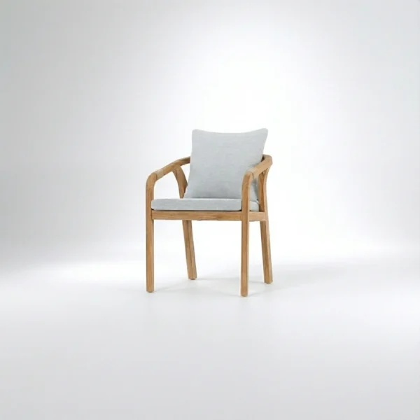 Teak wood dining chair, contemporary outdoor dining chair