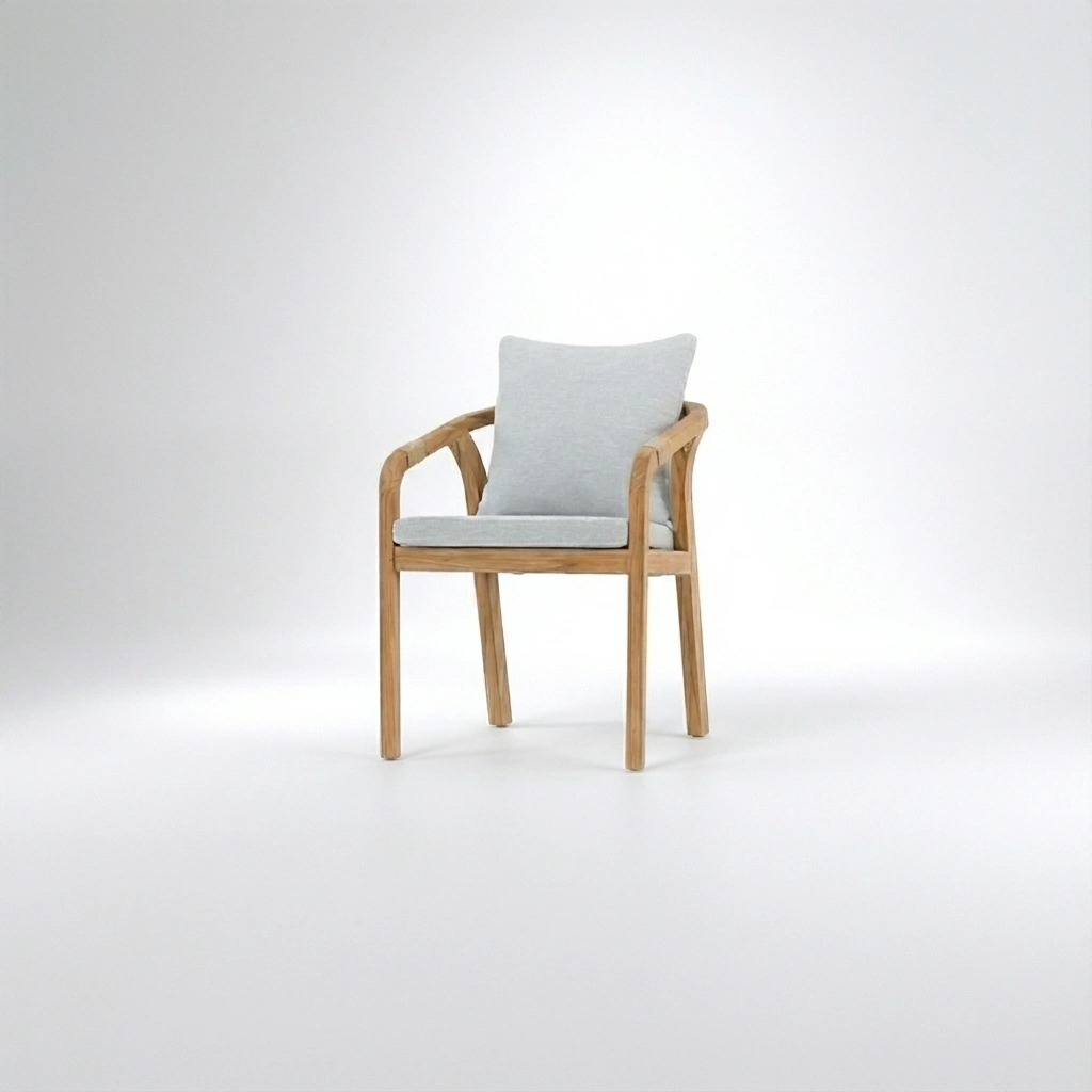 Teak wood dining chair, contemporary outdoor dining chair