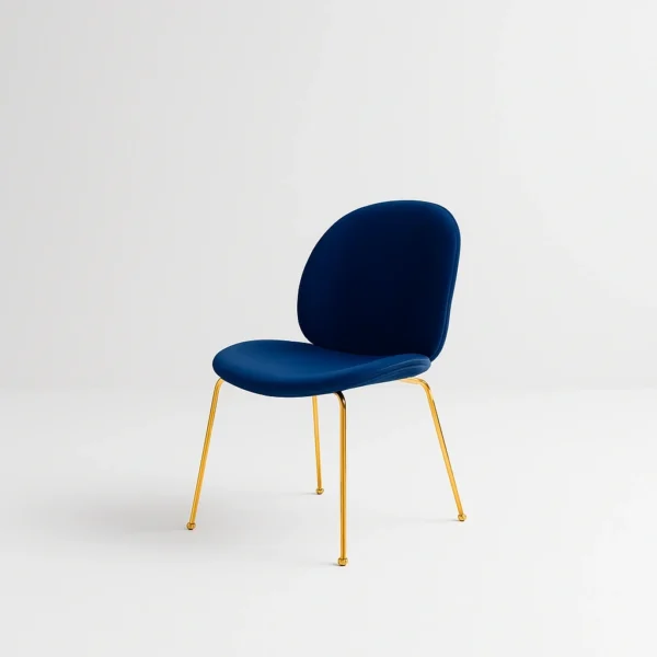 Aurella dining chair displaying a sleek armless silhouette and a lightweight sturdy frame design.