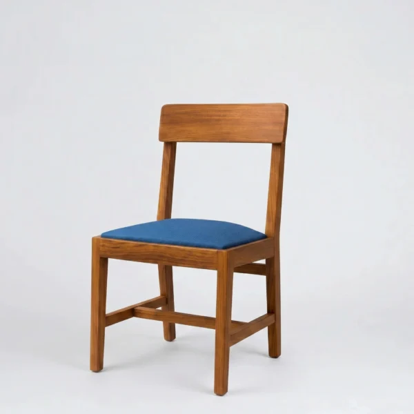 Azure teak dining chair classic wooden chair in a bright studio setting.