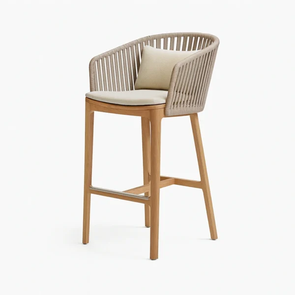Capri outdoor bar chair all weather outdoor bar chair with sturdy frame.