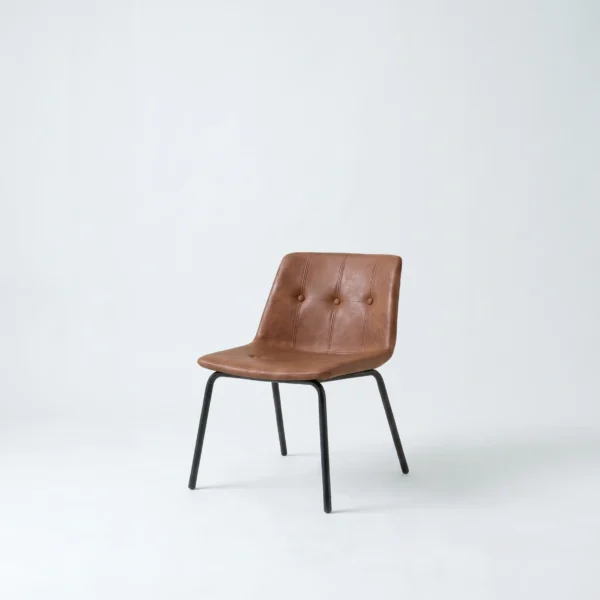 Cafe 05 industrial modern upholstered dining chair displaying clean minimalist lines.