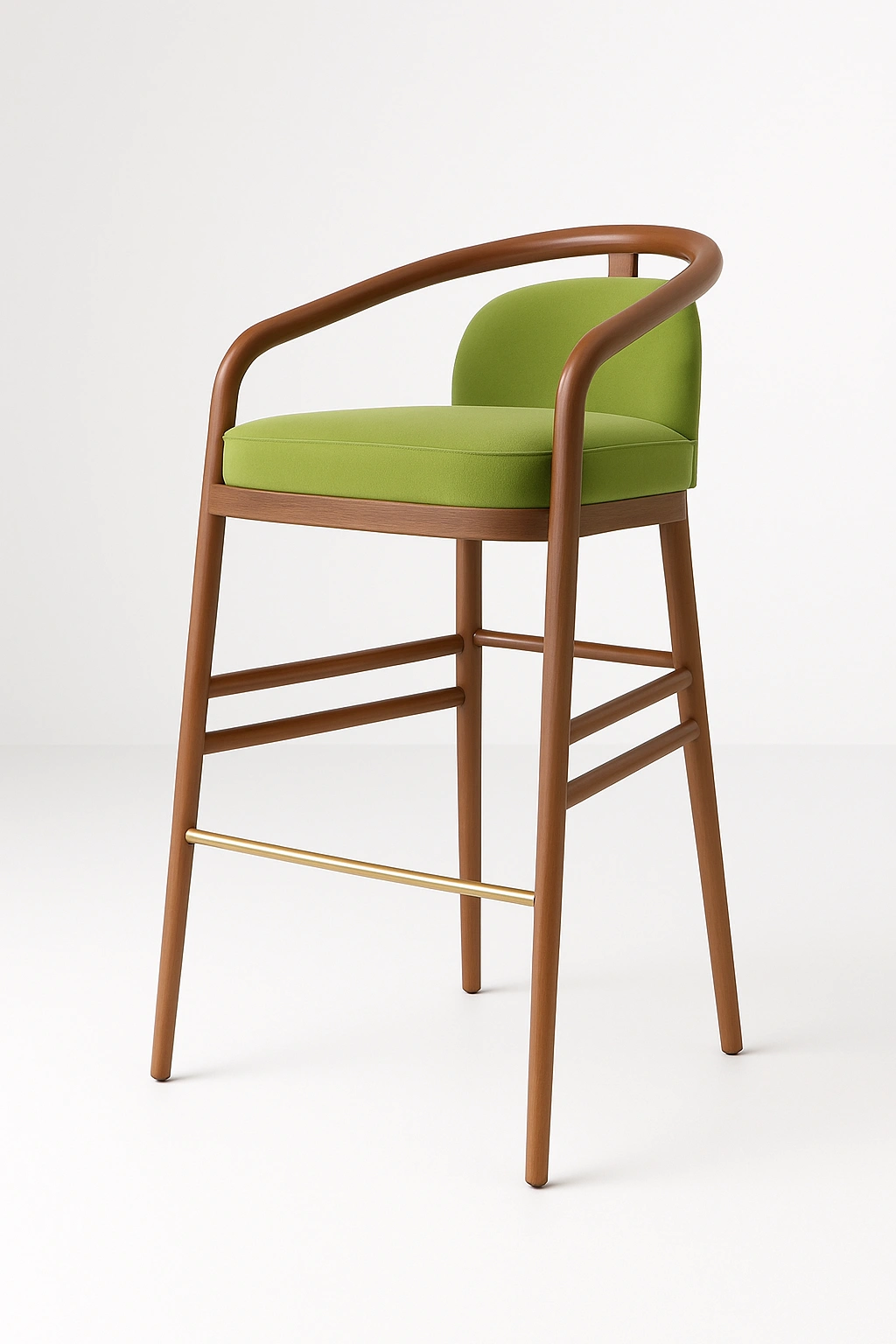 Essex Bar Chair by Urban Maisons in solid wood front view
