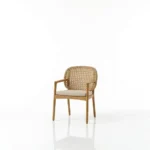 handwoven outdoor chair, teak dining chair, outdoor dining chair