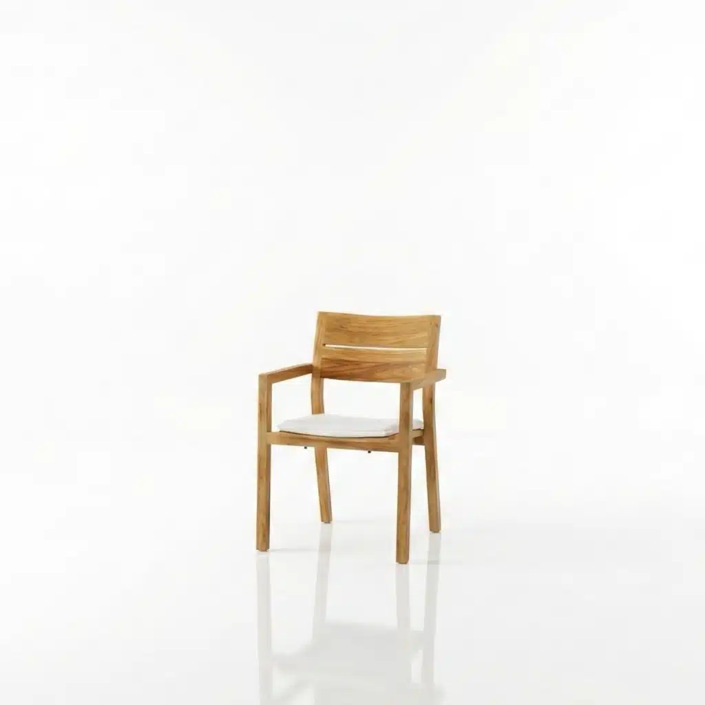 Teak outdoor dining chair, modern dining chair