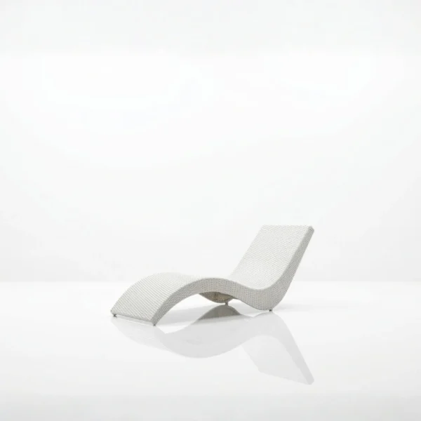 Oceanic wave sun lounger rust proof aluminum frame with all weather german rehau wicker.