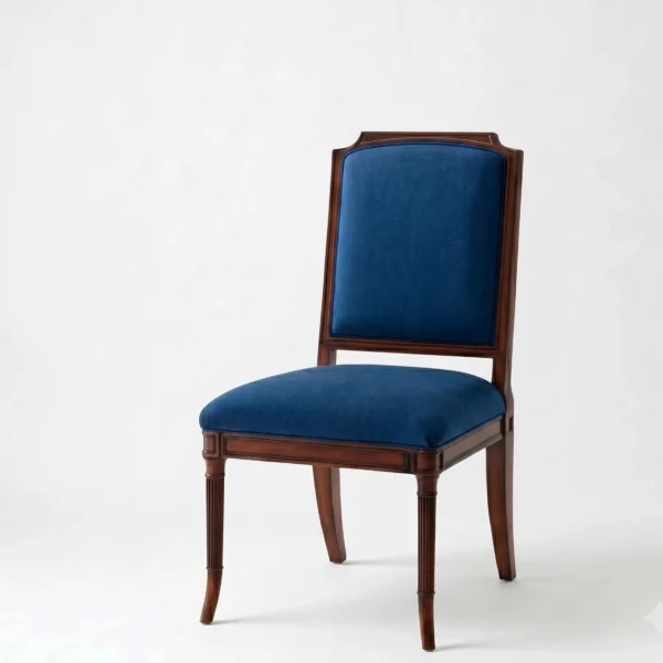 Raffles colonial style dining side chair crafted from premium wood with elegant architectural lines.