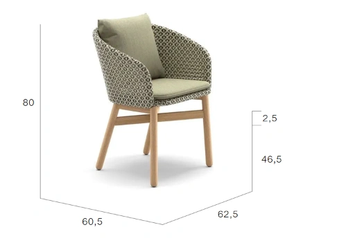 Palma outdoor dining chair all weather outdoor dining chair in a modern patio setting.