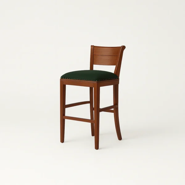 Heritage Bar Chair by Urban Maisons in solid wood front view