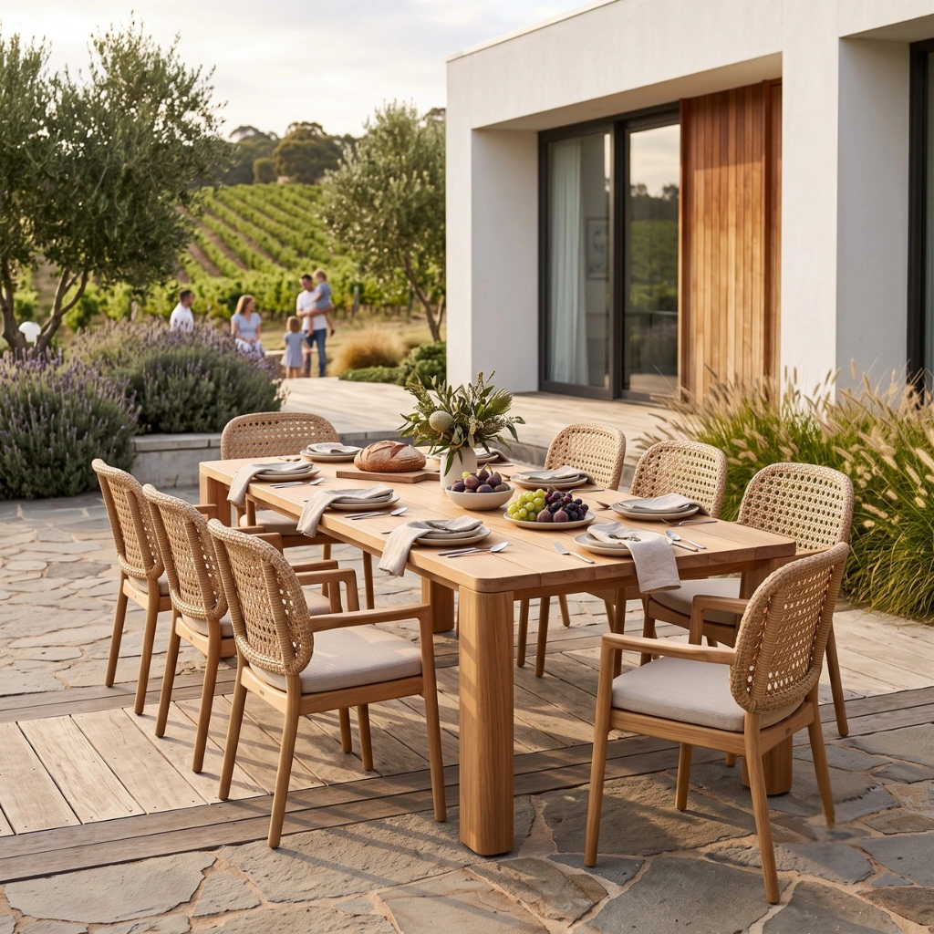 Tanah Teak Outdoor Dining Table - Image 2