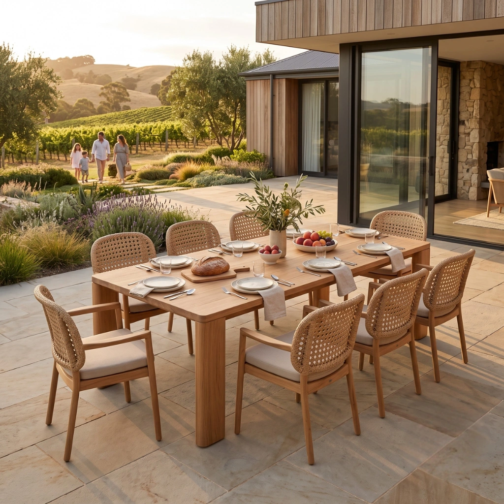 Tanah Teak Outdoor Dining Table - Image 3