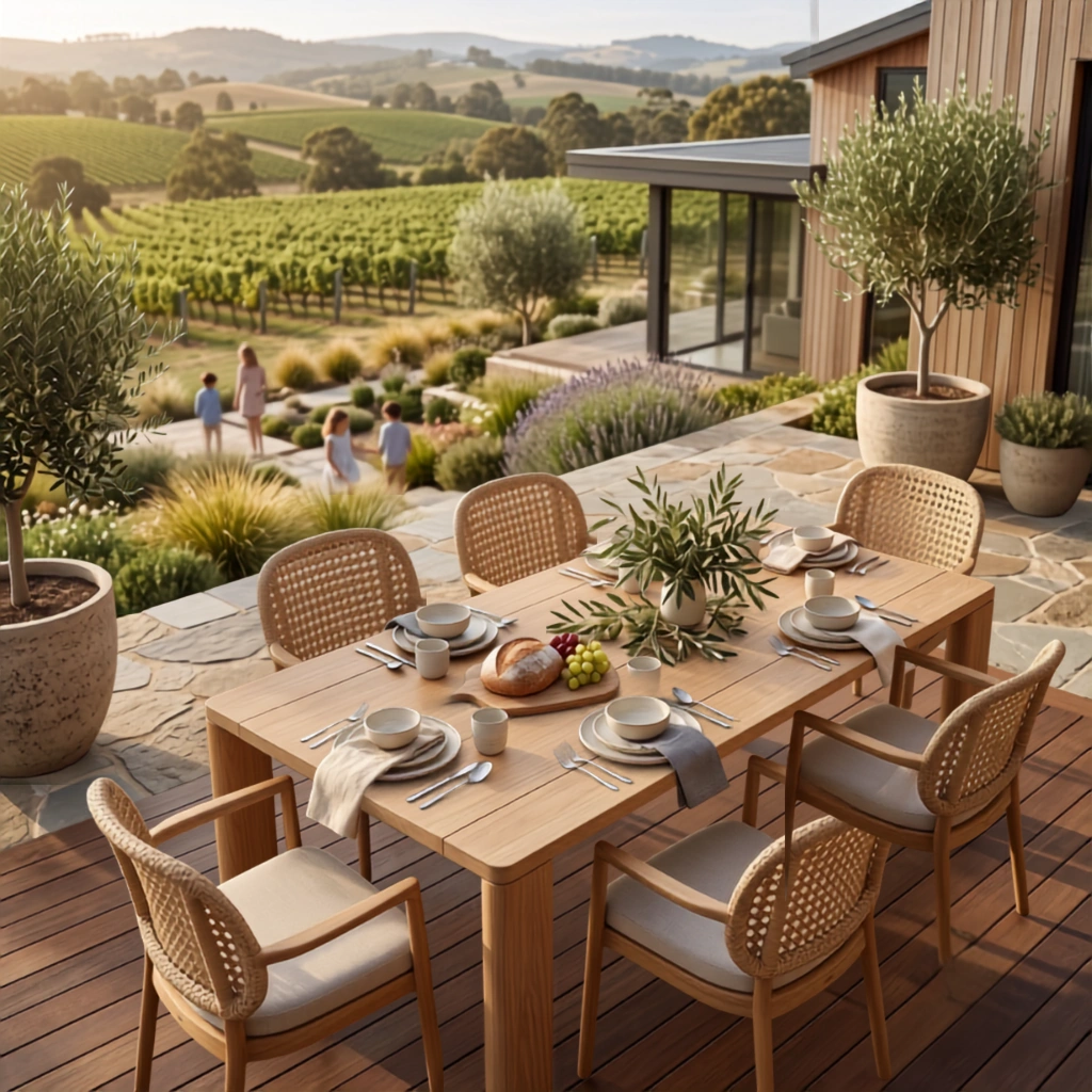 Tanah Teak Outdoor Dining Table - Image 4
