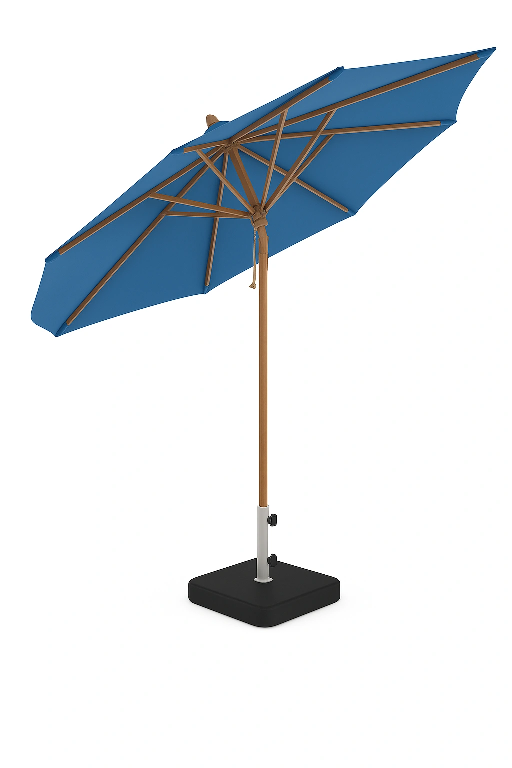 TEAK WOOD TILT MECHANISM PARASOL SQUARE - Image 2