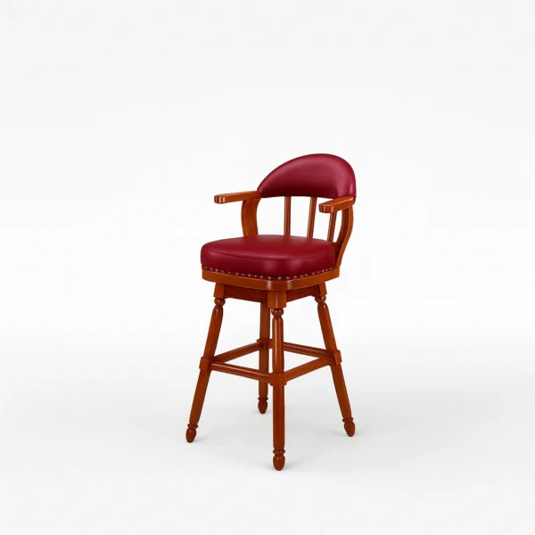 Vintago Bar Chair by Urban Maisons in solid wood front view