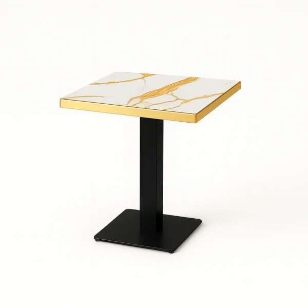 Detail view of Quarto dining table surface texture and solid wood grain